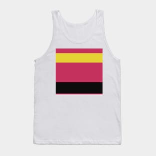 A single concoction of Very Light Pink, Raisin Black, Almost Black, Dark Pink and Piss Yellow stripes. Tank Top